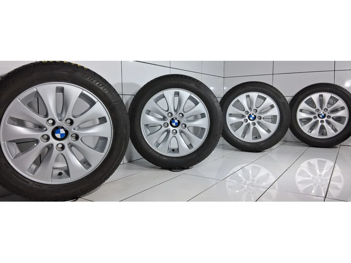 KOŁA UŻYWANE BRIDGESTONE STYLING 229 6774684 BMW 1 E81, E82, E87, E88, 3 E90, E91 5X120 ET44 205/55R16 91H [2022] 7MM SREBRNY, zdjęcie 1