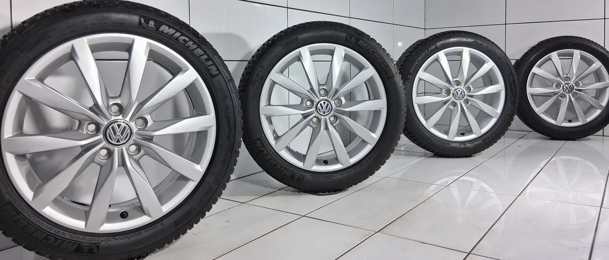 KOŁA UŻYWANE VW 17" GOLF 6 7 5G0601025K 205/50R17 5X112 ET 48, zdjęcie 1