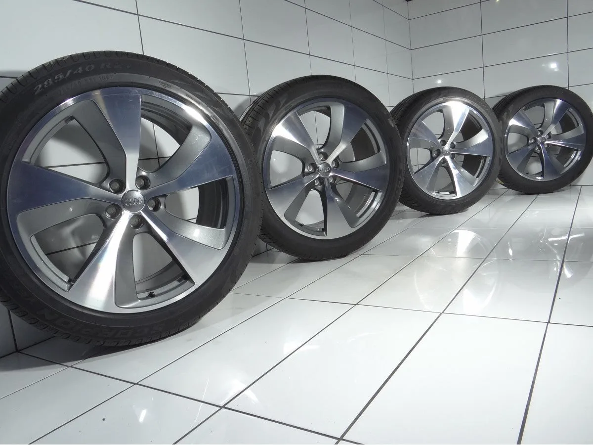 KOŁA UŻYWANE Audi OE 4MO601025E Q7 4M0 5x112 ET31 285/40R21 109Y [2015] Srebrny, zdjęcie 1