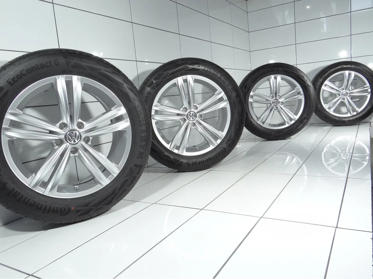 KOŁA VW TIGUAN II TIGUAN ALLSPACE, 5x112, ET 43, 235/55R18 104 V Srebrny, zdjęcie 1