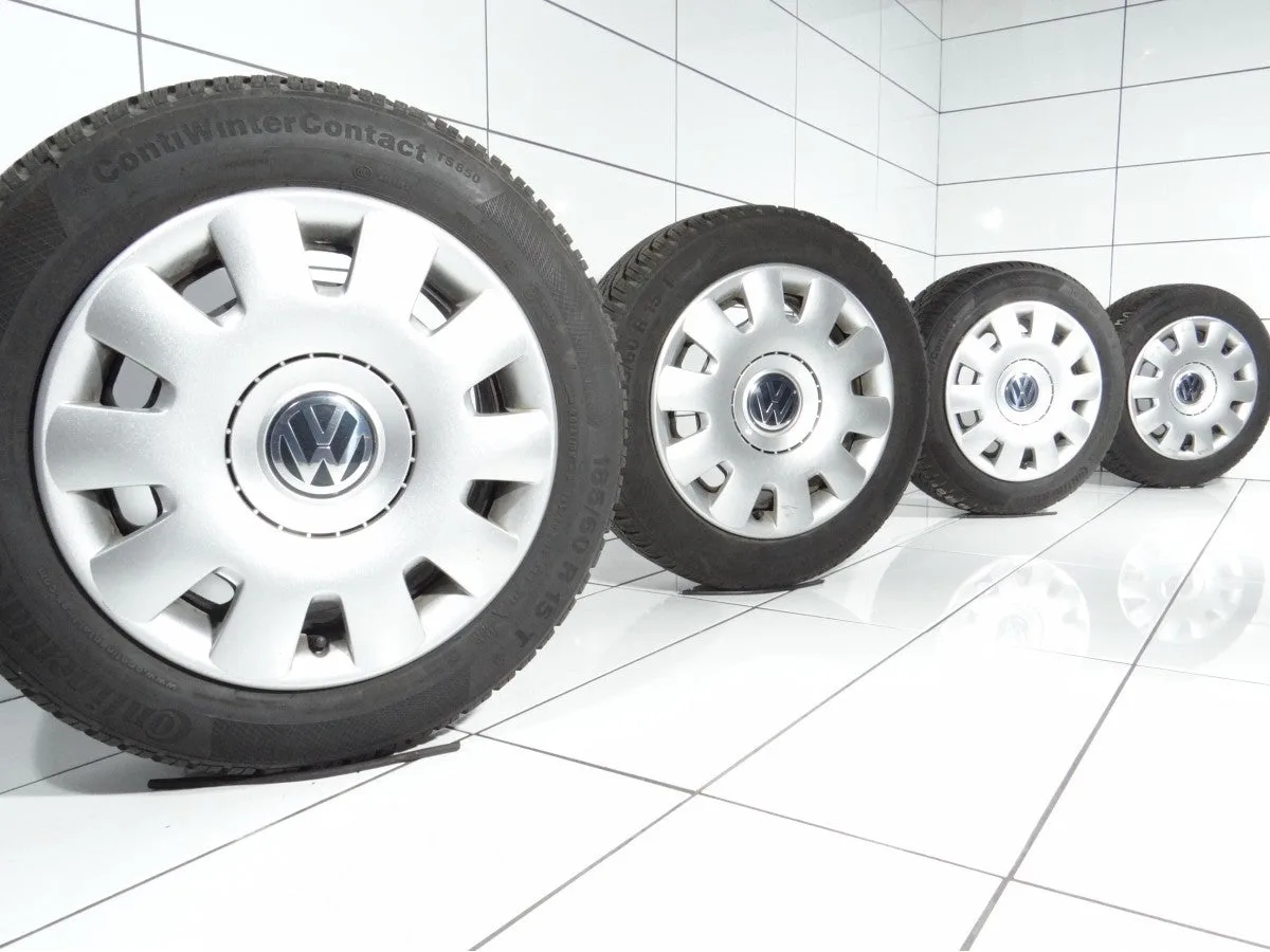 KOŁA UŻYWANE Volkswagen OE 1J060107Q VW GOLF IV, SKODA OCTAVIA I, AUDI A3 5x100 ET38 185/60R15 84T [2013] 100MM Czarny, zdjęcie 1