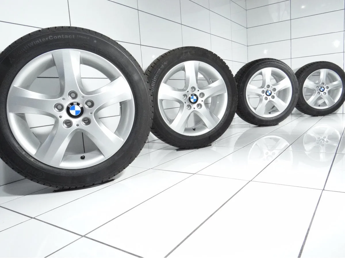 KOŁA UŻYWANE BMW OE STYLING 142 1 E81 E87 E88 E82 5x120 ET47 205/55R17 95H [2019] 100MM Srebrny, zdjęcie 1