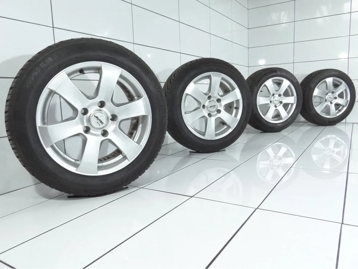 KOŁA UŻYWANE Autec OE 45914 BMW 3 E90 E91 E92 E93 5x120 ET35 205/55R16 91H [2010] 6MM Srebrny, zdjęcie 1
