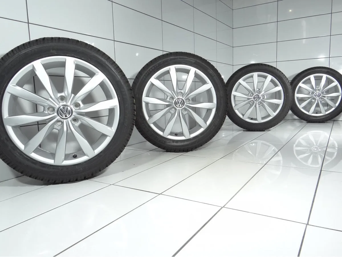 KOŁA UŻYWANE Volkswagen OE 5G0601025K VW GOLF VII 5x112 ET48 205/50R17 93H [2012] 8MM Srebrny, zdjęcie 1