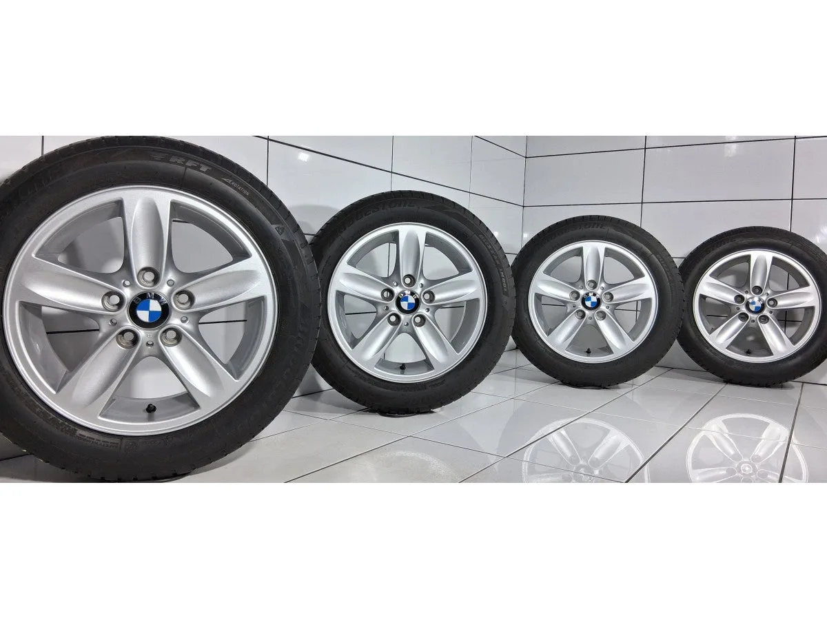 KOŁA UŻYWANE BRIDGESTONE STYLING 140 6775619 BMW 1 E81, E87, E88, 91 H1 5X120 ET44 205/55R16 91H [2018] 6MM SREBRNY, zdjęcie 1