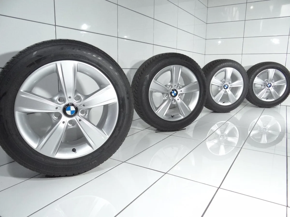 KOŁA UŻYWANE BMW OE STYLING 376 6796199 1 F20 F21, 2 F22 F23 5x120 ET40 205/55R16 91H [2016] 7MM Srebrny, zdjęcie 1