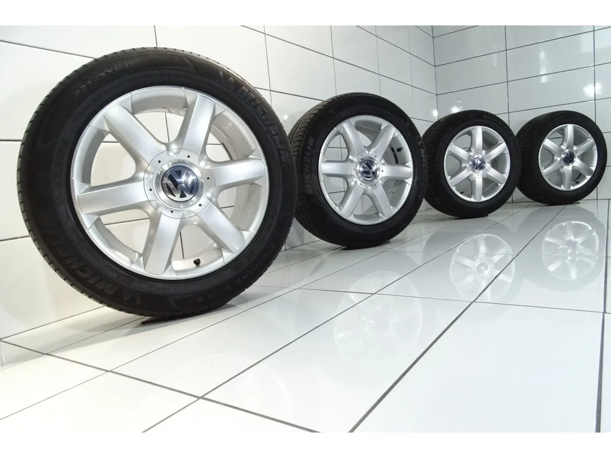 KOŁA UŻYWANE Volkswagen OE 7L6601025J VW T5 T6 5x120 ET55 225/55R17 97Y [2015] 6MM Srebrny, zdjęcie 1