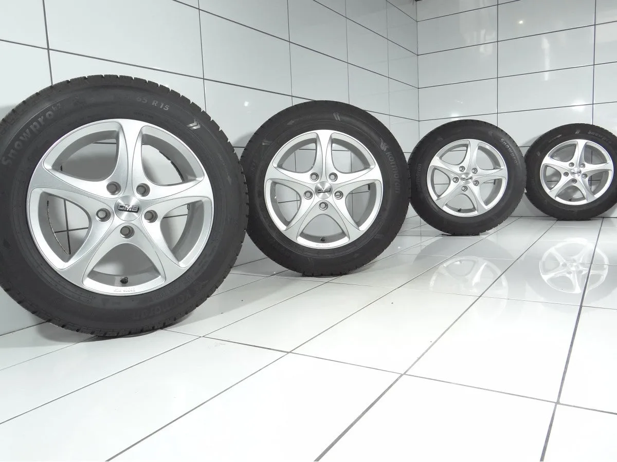 KOŁA UŻYWANE CMS OE KBA48862/CMS7583 BMW, VW, SKODA 5X112 ET45 195/65R15 95T [2017] 6,5MM SREBRNY, zdjęcie 1