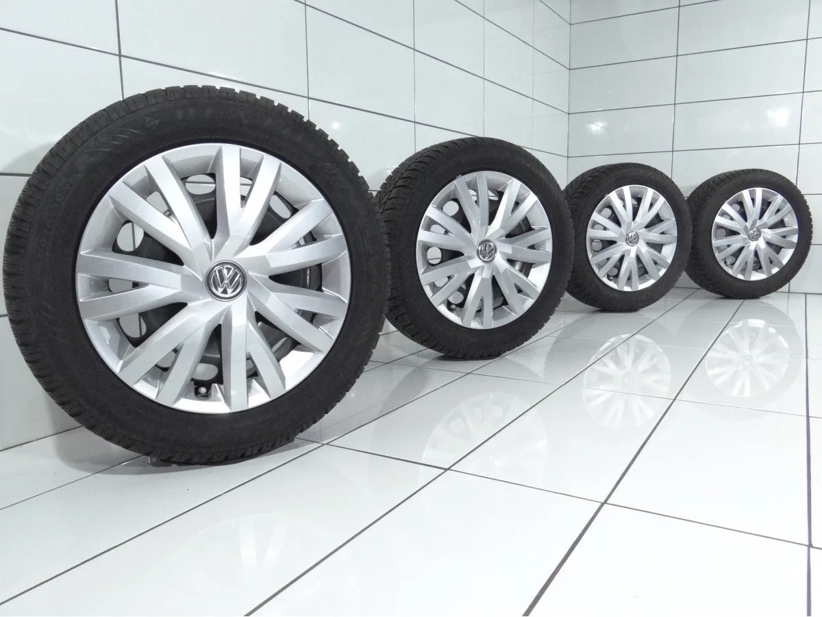 KOŁA UŻYWANE Volkswagen OE 500601027 VW GOLF VII 5x112 ET48 205/55R16 91H [2015] 6,5MM Czarny, zdjęcie 1