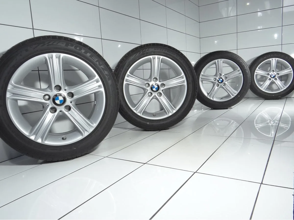 KOŁA UŻYWANE BMW OE STYLING 393 6796242 3 F30 F31, 4 F32 5x120 ET37 225/50R17 94W [2019] 7MM Srebrny, zdjęcie 1