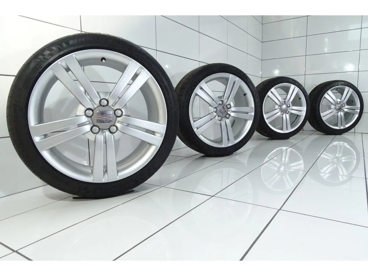 KOŁA UŻYWANE Seat OE 1P0601025D ALTEA, LEON 5x112 ET53/51 225/40R18 88Y [2014] 6MM Czarny, zdjęcie 1