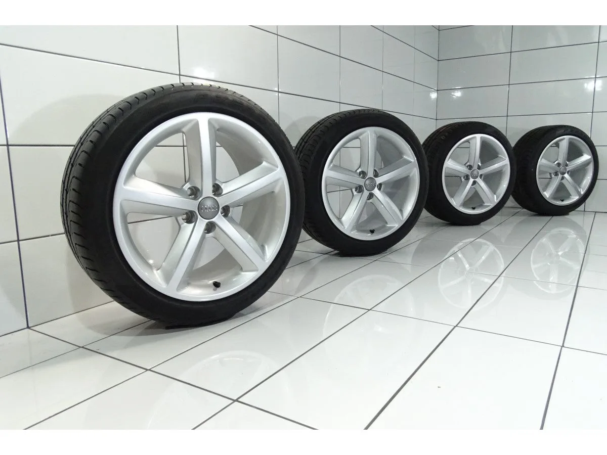 KOŁA UŻYWANE Audi OE 8J0601025M TT 8J 5x112 ET52 245/40R18 97Y [2015] 7MM Srebrny, zdjęcie 1